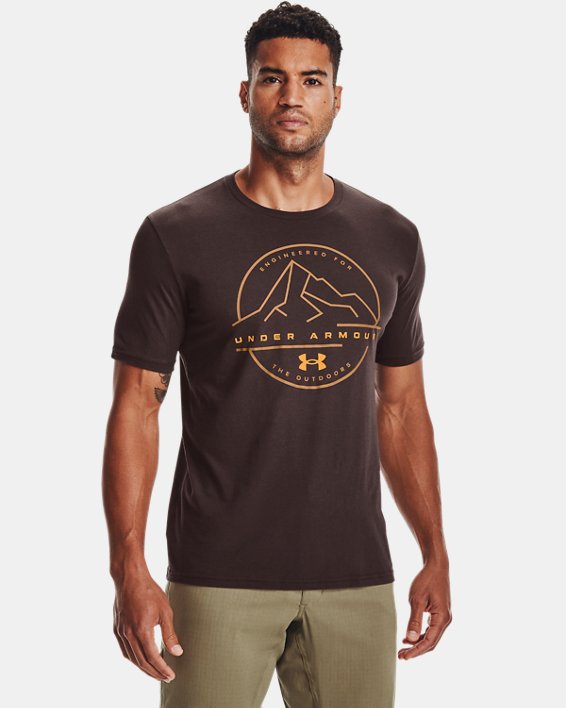 Men's UA Coordinates T-Shirt, Brown, pdpMainDesktop image number 0